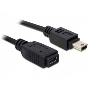 Delock USB 2.0 kabel, prodlužující mini-B 5-pin samec/samice 1 metr