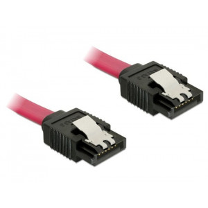 Delock Kabel SATA III 30 cm, přímý, červený
