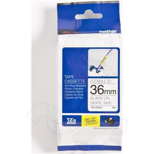 Brother - TZe-FX611,  žlutá / černá, 6 mm,  s flexibilní páskou