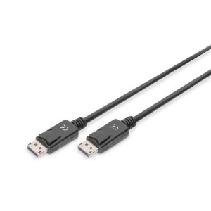 Digitus Připojovací kabel DisplayPort 1.2, DP M/M, 2,0 m, se západkou, Ultra HD 4K, bl