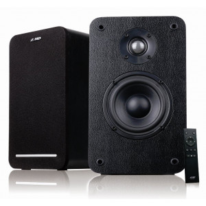POŠKOZENÝ OBAL - FENDA F&D repro R40BT/ 2.0/ 60W/ dřevěné/ černé/ BT4.2/ USB/ optický vstup/ dálkové ovládání
