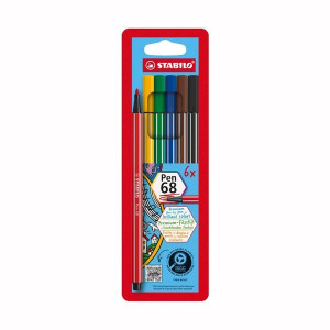 Fixy Stabilo Pen 68, sada 6 barev