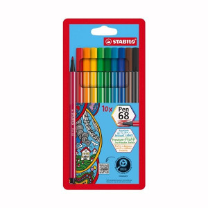 Fixy Stabilo Pen 68, sada 10 barev