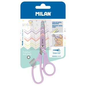 Školní nůžky Milan Pastel, 13,4 cm, fialové