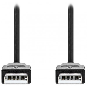 NEDIS kabel USB 2.0/ zástrčka USB-A - zástrčka USB-A/ černý/ bulk/ 1m