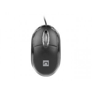 Natec optická myš VIREO 2/1000 DPI/Kancelářská/Optická/1 000 DPI/Drátová USB/Černá