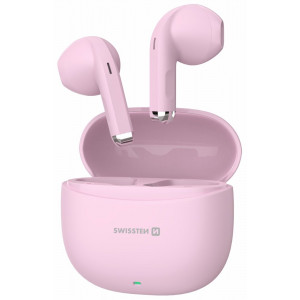 Swissten Bluetooth TWS sluchátka Mini Tune růžová