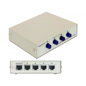 Delock přepínač ethernetového rozhranní 10/100 4-porty, manuální