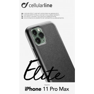 Ochranný kryt Cellularline Elite pro Apple iPhone 11 Pro Max, PU kůže, černý
