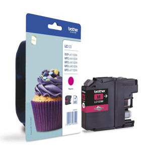 Brother LC-123M (inkoust magenta, 600 str.@ 5%  draft)