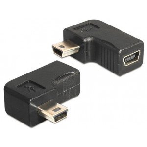 Delock adaptér USB-B mini 5-pin samec/samice 90° pravoúhlý