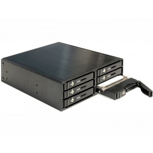 Delock 5.25" Mobilní výměnný rámeček pro 6 x 2.5" SATA HDD / SSD