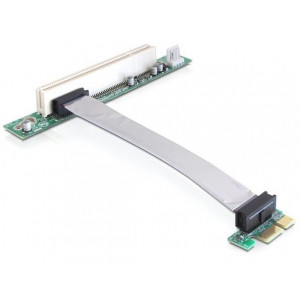 Delock Riser card PCI Express x1 > PCI 32Bit 5 V s flexibilním kabelem 13 cm zasunutí vlevo