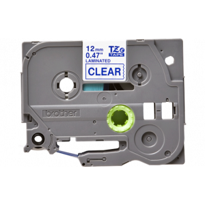 Brother - TZe-133 průsvitná / modrá (12mm, laminovaná)