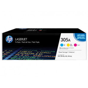 HP toner 305A/CMY/3x2600 stran/3-pack