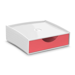 Mini zásuvkový box CEP,1 zásuvka,bílá/mak. červená