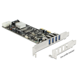 Delock PCI Express Karta > 4 x externí USB 3.0 Quad Channel