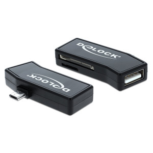 Delock Micro USB OTG čtečka karet + 1 x USB Port