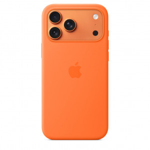 iPhone 17 Pro Max Silicone Case w MS – Orange / SK