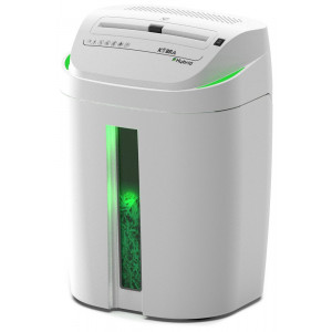 KOBRA skartovač S4-HYBRID/ příčný řez 3,8 mm/ A4/ kapacita 22 listů/ objem koše 40l/ stupeň utajení P2/ bílo-zelený