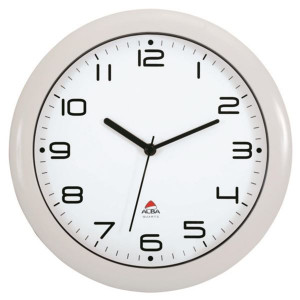 Nástěnné hodiny Hornew - plastové, 30 cm, bílé