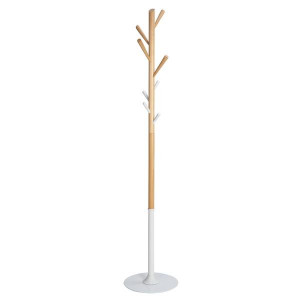 Stojací věšák Alba Tree - bílý/světle hnědý