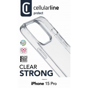 Zadní čirý kryt s ochranným rámečkem Cellularline Clear Duo pro Apple iPhone 15 Pro