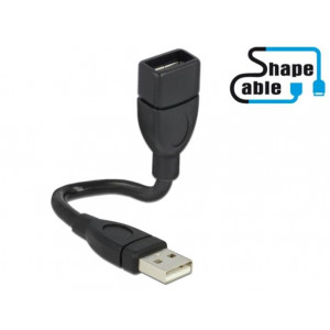 Delock USB 2.0 kabel samec > A samice ShapeCable 0,15 m