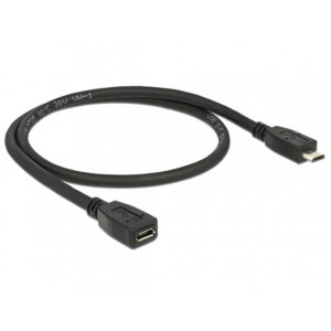 Delock prodlužovací kabel USB micro-B samec > micro-B samice 0.5 m