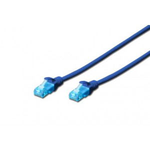 Digitus Ecoline Patch Cable, UTP, CAT 5e, AWG 26/7, modrý 1m, 1ks