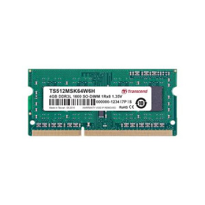 Transcend 4GB DDR3L SO-DIMM 1600 MHz CL11 1Rx8 