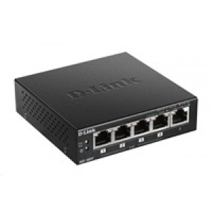 D-Link DGS-1005P 5-port Gigabit Desktop PoE+ Switch, 4 porty jsou PoE+, PoE budget 60W
