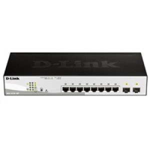 BAZAR - D-Link DGS-1210-10P 10-port Gigabit Smart+ PoE Switch, 8x GbE PoE+, 2x SFP, PoE 65W, fanless - Poškozený obal