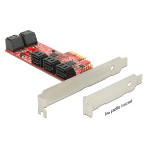 Delock PCI Express Card > 10 x internal SATA 6 Gb/s – Low Profile Form Factor 
