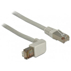 Delock kabel RJ45 Cat.6A SSTP úhlový/rovný 0.5 m