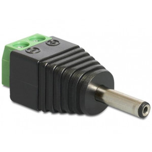 Delock Adaptér DC 1,3 x 3,5 mm samec > svorkovnice 2 piny