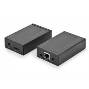 Digitus HDMI Video Extender přes Cat5 s IR ovládáním až 120 m (CAT5e / CAT6), 1080p, 3D podpora, černá
