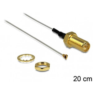 Delock anténní kabel RP-SMA Jack Bulkhead > MHF IV/HSC MXHP32 Compatible Plug 200 mm 0.81