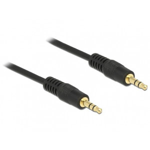 Delock Stereo Jack Cable 3.5 mm 3 pin male > male 1 m black
