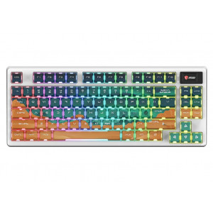 MSI herní klávesnice FORGE GK600 TKL Mars/ bezdrátová 2,4GHz+BT/ mechanická/ RGB/ USB-C/ display/ CZ+SK layout