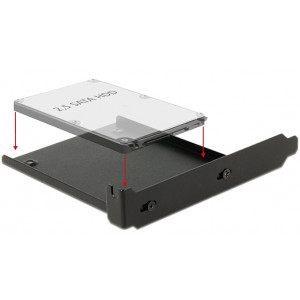 Delock instalační rámeček pro 1 x 2.5" HDD do PC slotu. 