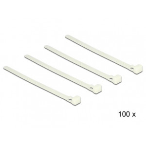 Delock vícekrát použitelné stahovací pásky bílé L 150 x W 7.2 mm 100 kusů