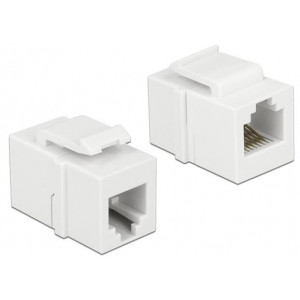 Delock Keystone Modul RJ12 samice > RJ12 samice Cat.3 bílý