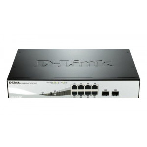 D-Link DGS-1210-08P Smart PoE switch, 8x GbE PoE+, 2x SFP, PoE 65W, fanless
