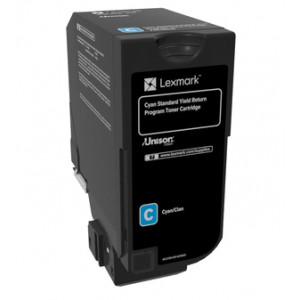 Lexmark CS720, CS725, CX725 Cyan Standard Yield Return Programme Toner Cartridge - 7 000 stran
