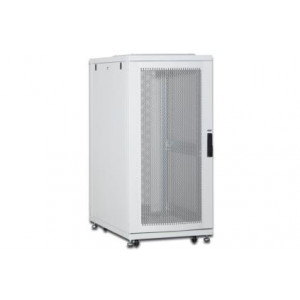 DIGITUS 26U serverový stojan, Unique Series, dveře z děrované oceli 1340x600x1000 mm, barva šedá (RAL 7035)