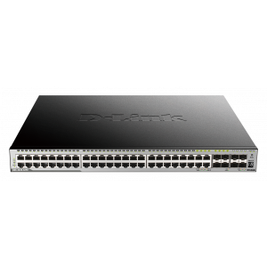 D-Link DGS-3630-52PC/SI L3 sw 48Gb PoE, 4x10G SFP+