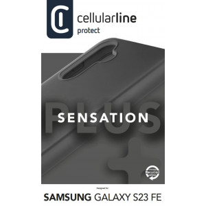 Ochranný silikonový kryt Cellularline Sensation Plus pro Samsung Galaxy S23 FE, černý