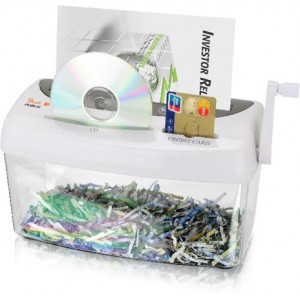 PEACH manuální skartovač Cross Cut Hand Shredder PS300-21, P-4, Eco friendly, 4 l
