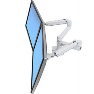 ERGOTRON LX Dual Side-by-Side Arm, stolní ramena pro 2 lcd. max. 27", flexibilní , bílé 